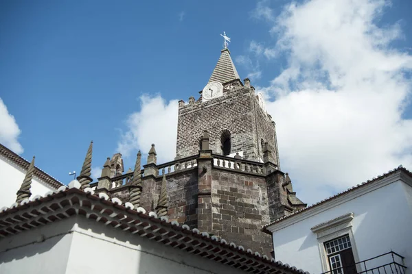 Catedral Centro Cidade Funchal Ilha Madeira Portugal Portugal Madeira Abril — Fotografia de Stock