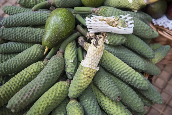 Frutas Tropicales Philodendron Mercado Dos Lavradores Centro Ciudad Funchal Isla —  Fotos de Stock