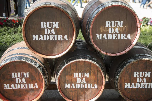 Bar Festival Rum Nel Centro Della Città Funchal Sull Isola — Foto Stock