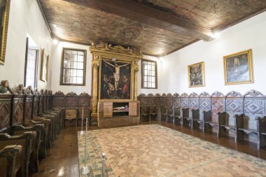 Portekiz 'in Madeira Adası' ndaki Funchal şehrindeki Manastır ve Santa Clara Kongresi 'nin içinde. Portekiz, Madeira, Nisan 2018