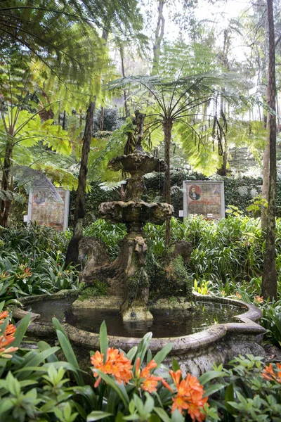 art and culture in the Jardim Tropical or Tropical Garden in the city centre of Funchal on the Island Madeira of Portugal.   Portugal, Madeira, April 2018