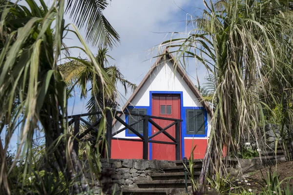 Una Casa Santana Nel Giardino Tropicale Tropicale Jardim Nel Centro — Foto Stock