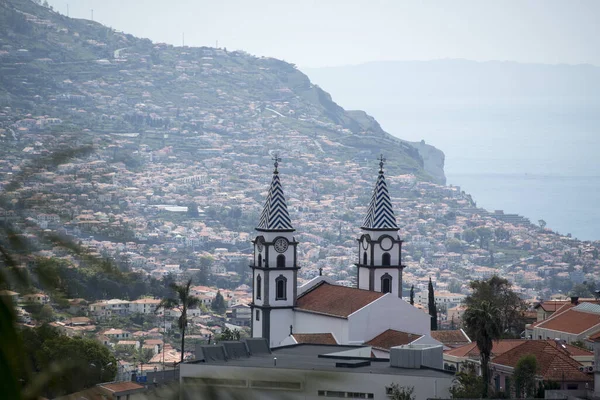 Centrum Funchalu Noci Ostrově Madeira Portugalsku Portugalsko Madeira Duben 2018 — Stock fotografie