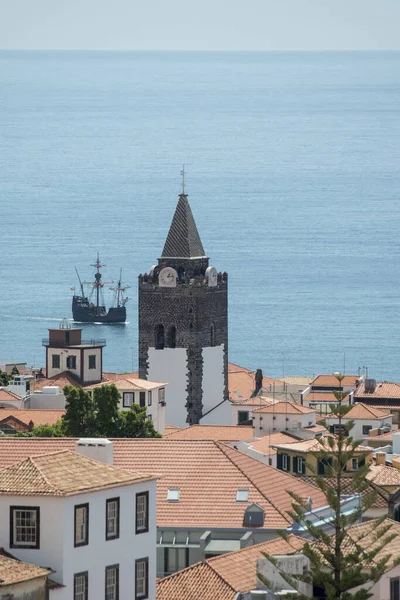 Cattedrale Nel Centro Della Città Funchal Sull Isola Madeira Del — Foto Stock