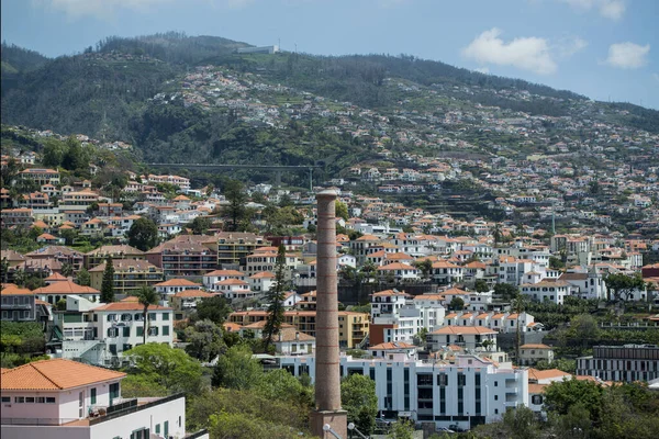 Centrum Funchalu Noci Ostrově Madeira Portugalsku Portugalsko Madeira Duben 2018 — Stock fotografie