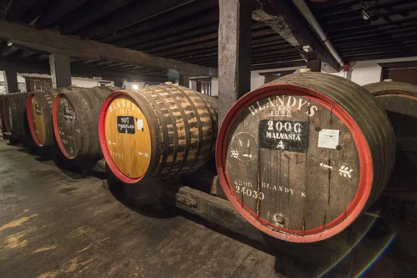 Wine Barrel Wine Cellar Madeira Wine Company Blandys City Centre — Stock Photo, Image