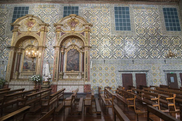 Dentro Mosteiro Convento Santa Clara Centro Cidade Funchal Noite Ilha — Fotografia de Stock