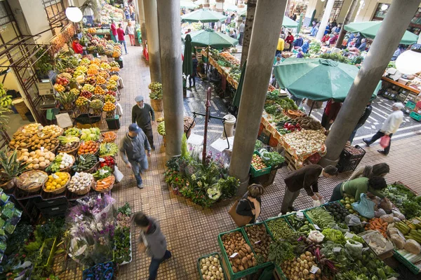 Sayuran Mercado Dos Lavradores Pusat Kota Funchal Pulau Madeira Portugal — Stok Foto