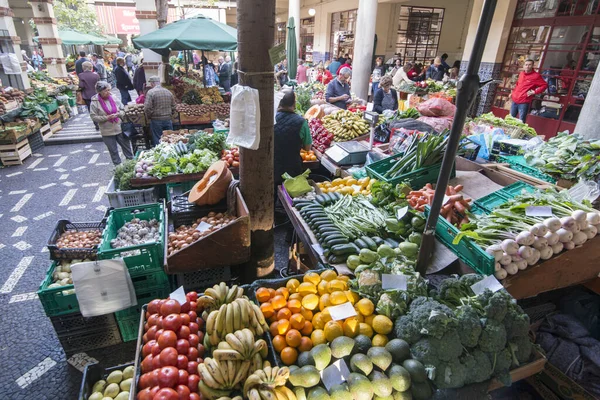 Verdura Mercado Dos Lavradores Nel Centro Della Città Funchal Sull — Foto Stock