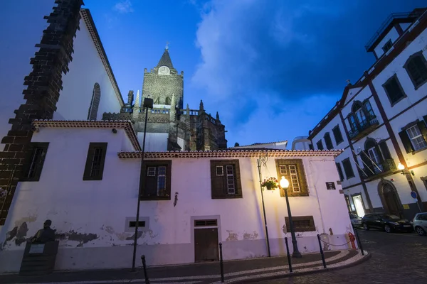 Portekiz Madeira Adası Ndaki Funchal Şehrindeki Katedrali Portekiz Madeira Nisan — Stok fotoğraf