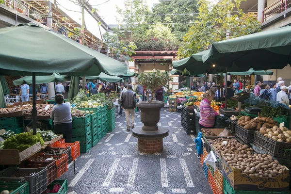 Gemüse Mercado Dos Lavradores Stadtzentrum Von Funchal Auf Der Portugiesischen — Stockfoto