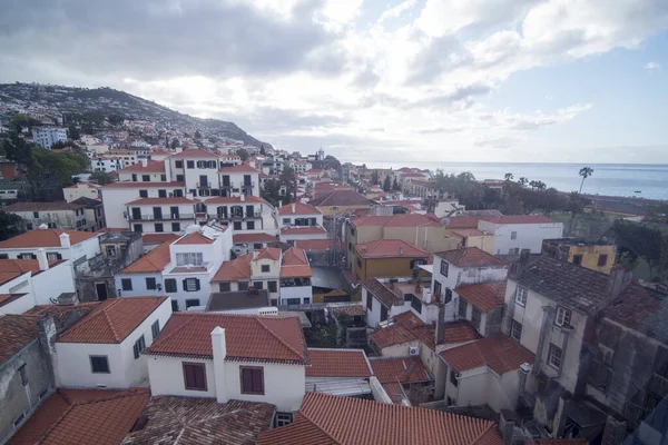 Centrum Funchalu Noci Ostrově Madeira Portugalsku Portugalsko Madeira Duben 2018 — Stock fotografie