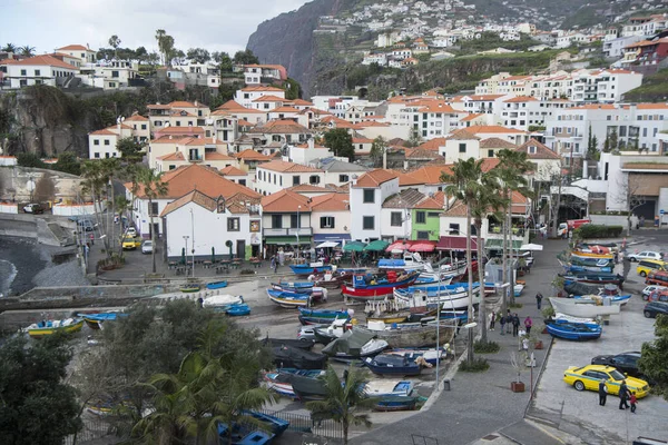 位于葡萄牙马德拉岛Funchal以西的Camara Lobos镇 葡萄牙 马德拉 2018年4月 — 图库照片