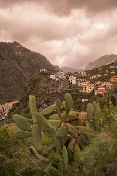 Paisagem Perto Cidade Ponta Sol Oeste Funchal Ilha Madeira Portugal — Fotografia de Stock