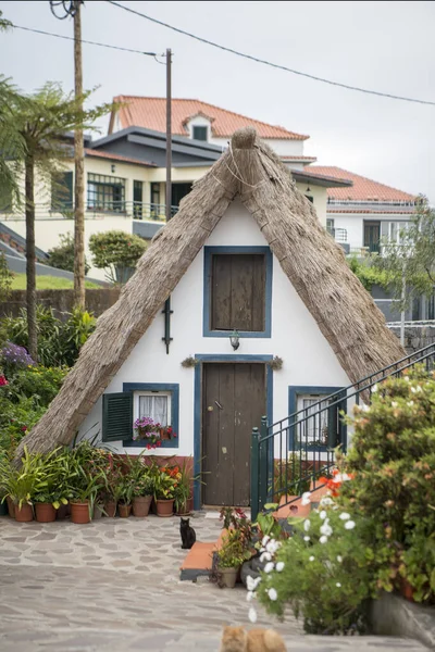 Ett Traditionellt Santana House Eller Casas Colmo Santana Norra Delen — Stockfoto