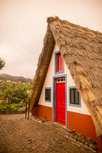 Una Casa Tradicional Santana Casas Colmo Ciudad Santana Norte Isla — Foto de Stock