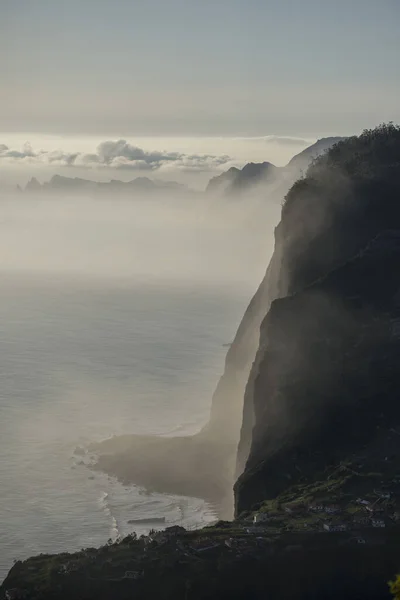 Krajina Příroda Pobřeží Faial Pobřeží Východě Madeiry Ostrově Madeira Portugalska — Stock fotografie