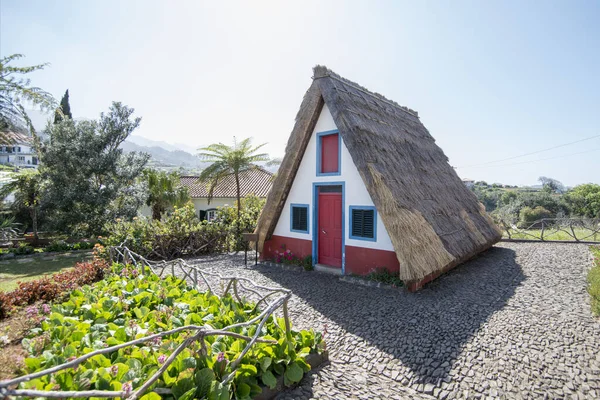 Ein Traditionelles Santana Haus Oder Casas Colmo Santana Norden Der — Stockfoto