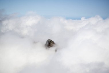 Portekiz 'in Madeira Adası' ndaki Madeira Ulusal Parkı 'nın Peyzaj ve Dağları. Portekiz, Madeira, Nisan 2018