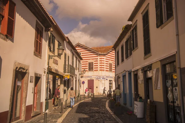Machico Városa Madeirától Keletre Madeira Szigetén Portugáliában Portugália Madeira 2018 — Stock Fotó