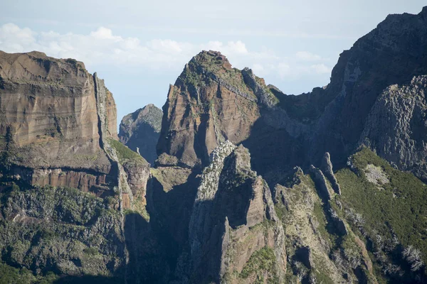 Landscape Mountains Madeira National Park Central Madeira Island Madeira Portugal — Stock Photo, Image