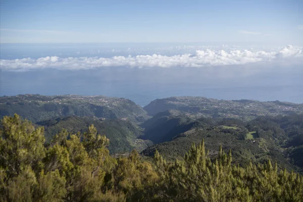 Paisagem Montanhas Parque Nacional Madeira Madeira Central Ilha Madeira Portugal — Fotografia de Stock