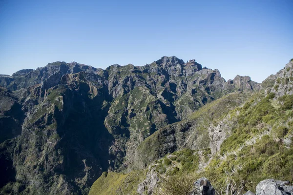 Madeira Nemzeti Park Tájai Hegyei Közép Madeirán Madeira Szigetén Portugália — Stock Fotó