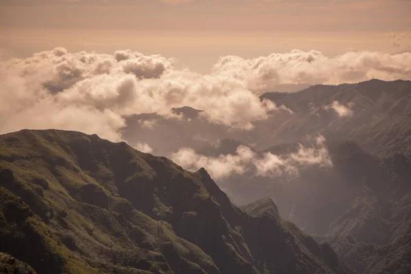 Krajina Hory Národního Parku Madeira Centrální Madeiře Ostrově Madeira Portugalsku — Stock fotografie