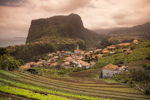 Landskapet Och Staden Faial Vid Kusten Norra Madeira Madeira Portugal — Stockfoto