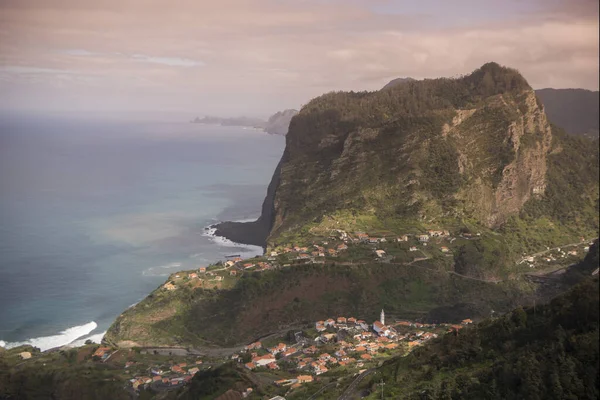 Landskapet Och Staden Faial Vid Kusten Norra Madeira Madeira Portugal — Stockfoto