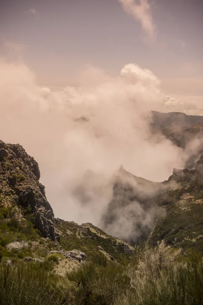 Die Landschaft Und Die Berge Des Madeira Nationalparks Zentrum Madeiras — Stockfoto