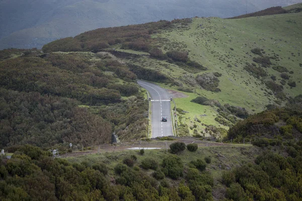 Estrada Montanhosa Planalto Ribeira Janela Ilha Madeira Oceano Atlântico Portugal — Fotografia de Stock