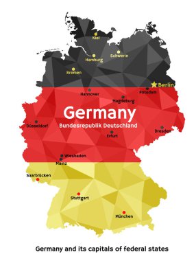 Almanya - Bundesrepublik Deutschland Haritası