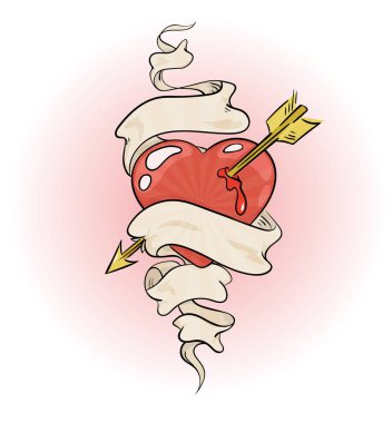 Kalbi okla delinmiş.