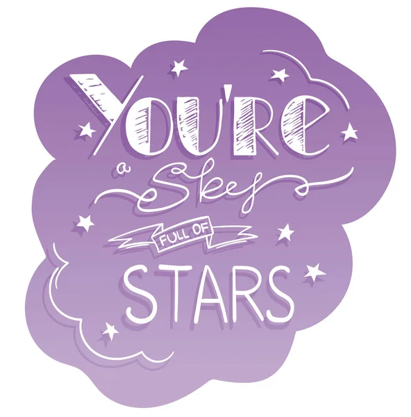 U bent een hemel vol sterren — Stockvector