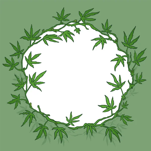 Illustration zum Marihuana-Kranz — Stockvektor