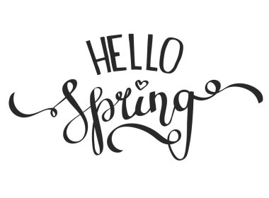 yazı vektör kelime Merhaba bahar el