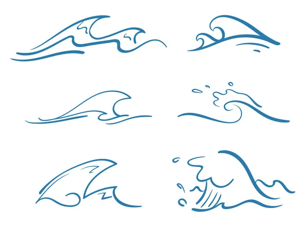 Απλή κύματα διάνυσμα σύνολο — Διανυσματικό Αρχείο
