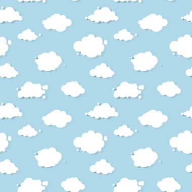 bulutlu vektörsüz desen