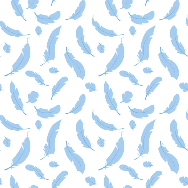 Απρόσκοπτη διάνυσμα μοτίβο με μπλε φτερά — Διανυσματικό Αρχείο