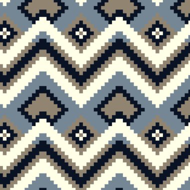 Piksel zig-zag sorunsuz vektör desen