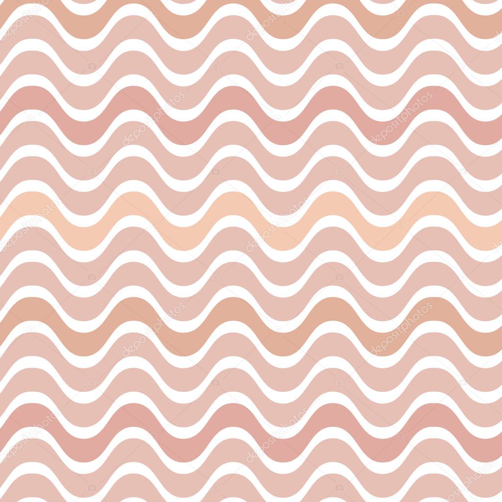 Pink waves on a transparent background, seamless vector pattern