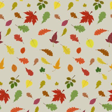 sonbahar yapraklı vektörsüz desen