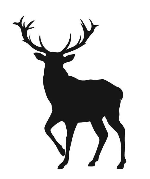 Silhouette of the buck — Stock Vector