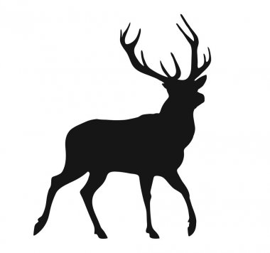silhouette of the buck clipart