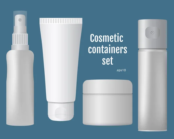Conjuntos de recipientes cosméticos — Fotografia de Stock