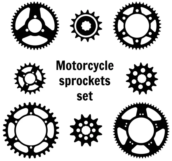 Zahnradsymbole gesetzt — Stockvektor