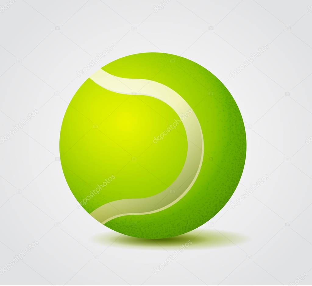 Tennis Ball Isolated Vector Object