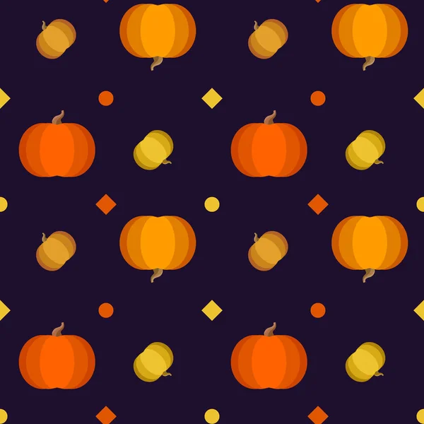 Pumpkins Seamless Vector Pattern — Stock Vector