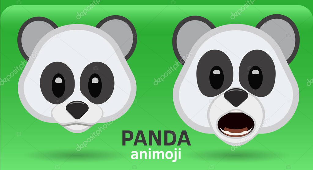 Animoji panda, vector illustration